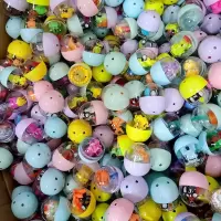 47*55MM彩色拼装扭蛋球玩具投币奇趣蛋椭圆扭蛋机拍拍乐玩具 马卡龙色扭蛋5个装