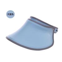 帽子女夏日遮阳太阳帽女士户外学生户外骑车防晒防紫外线遮脸凉帽 单层-天蓝色