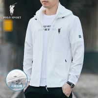 POLO SPORT防晒衣男夏季防紫外线男士防晒服冰丝透气户外男装夹克 [白色]E.97 -可脱卸帽 XL (125-1