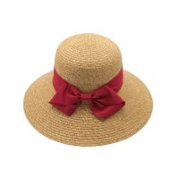 2021日本潮流遮阳渔夫盆帽圆顶帽女春夏防晒孙俪同款太阳帽草帽 大红色