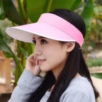 防晒帽子女夏天防紫外线户外面纱遮脸骑车遮阳帽韩版潮百搭太阳帽 空顶帽-粉色