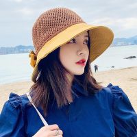 夏季太阳帽女防晒紫外线韩版潮遮阳帽百搭大檐春秋渔夫帽早春新款 黄色 M(56-58cm)