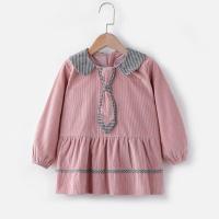 棉袋熊[人气新品]儿童罩衣秋冬防水婴儿反穿衣宝宝吃饭围兜饭兜 领带小裙(浅咖)1016 100(0-2岁)身高0-85