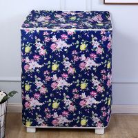 加厚双缸牛津布洗衣机罩双桶半自动防水防晒套通用老式半自动机罩 典雅黑[色丁料不防水] 双杠普通:80长*46宽*80高c