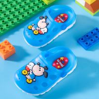 新款夏季儿童凉鞋中小童男女宝宝鞋护脚鞋洞洞鞋男童女童凉鞋拖鞋 天蓝色 (单车狗) 22 内长13.5cm