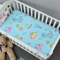 卡通宝宝乳胶凉席幼儿园专用儿童凉席冰丝席宝宝凉席婴儿床凉席夏 恐龙乳胶单席 50*90cm