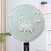 家用包电机电扇罩落地扇防尘罩两件套台扇罩风扇罩子全包电风扇罩 中国风绿色 电扇罩常规款