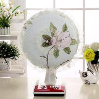 风扇罩防尘罩电风扇落地式布艺家用电扇罩子全包圆形吊扇保护罩子 花枝绿风扇罩