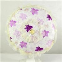 布艺电扇罩风扇罩防尘罩电风扇罩子防尘罩落地式防小孩儿童安全罩 枫叶紫电扇罩