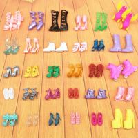 芭比娃娃鞋子衣服水晶鞋儿童婚纱公主换装平底大礼盒玩具30厘米娃 10鞋含水晶鞋+送包2个运动鞋