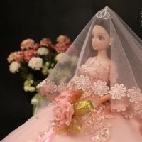 欣怡芭比娃娃大号玩具套装礼盒女孩子公主超大婚纱洋娃娃儿童礼物 蜜桃粉