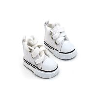 3/6分BJD 20厘米棉花娃娃鞋子 30/60关节玩偶帆布鞋玩具换装配件 白色系带 20cm棉花/6分/30厘米关节玩