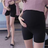 新品韩版孕妇装夏装连衣裙时尚洋气网纱仙女裙孕晚期宽松孕妇上衣 黑色安全裤[单件] M