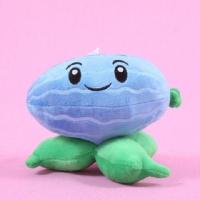 植物大战僵尸公仔玩偶豌豆射手倭瓜向日葵娃娃毛绒玩具儿童礼物 冰西瓜（约20厘米左右）