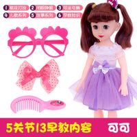 会说话的智能浅仔芭比娃娃套装宝宝仿真娃娃布小公主女孩儿童玩具 可可5关节+13个发声内容+贴心礼包