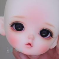 BJD可儿娃娃叶夜萝莉压眼眼珠全黑眼珠6分4分3分叔日常 10mm(压眼一对)