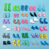 芭比娃娃鞋子儿童玩具女孩水晶鞋高跟过家家玩具配件包包配饰裙子 10双鞋