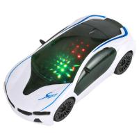 特价宝宝电动玩具小汽车跑车轿儿童灯光音乐万向轮男孩玩具车 白色万向跑车[不带电池需自备]