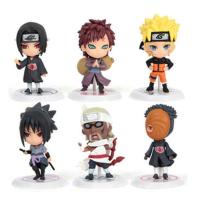火影忍者手办模型全套公仔Q版鸣人佐助卡卡西我爱罗鼬摆件礼盒装 火影A款6个/高约8cm OPP袋装+底座(自己收藏)