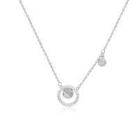 【新加坡代购】项链轻奢小众品牌锁骨项链女高级感锁骨链生日礼物 银色 永恒之环