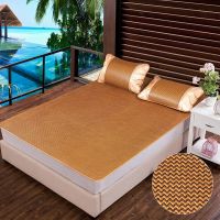 凉席藤席1.8m床三件套可折叠1.5米单人学生宿舍夏季草席子0.48米 步步高(透气款) [舒适枕头片]74*48cm