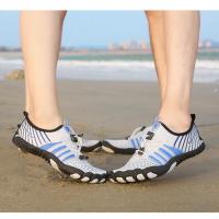 速干沙滩游泳溯溪浮潜涉水鞋男女沙滩漂流健身透气防滑钓鱼跑步机 浅灰色 35