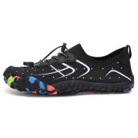 男女沙滩鞋防滑速干鞋子情侣户外游泳五指鞋涉水溯溪鞋浮潜钓鱼鞋 1888黑银 35