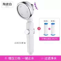 德国强增压花洒喷头沐浴喷头家用手持洗澡莲蓬头水龙头通用手喷头 白色升级款喷头 单花洒