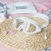 护目大框透明泳镜男女成人儿童游泳眼镜高清防水防雾潜水镜套装备 高档镜盒+泳镜(送鼻夹耳塞) 特价[白色]