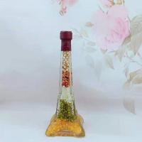 开业搬家结婚礼物 玻璃五谷杂粮摆件工艺品 客厅办公室装饰品 聚福塔 高15厘米