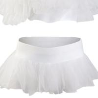 儿童女童泳衣小公主女孩套装2021新款游泳衣白色比基尼夏泳装可爱 白色泳裤 100 建议身高85-100CM