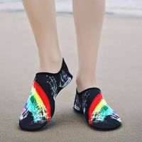 亲子沙滩袜游泳鞋跑步机鞋女瑜伽室内健身鞋男跳绳鞋赤足软鞋情侣 LF黑白 35-36