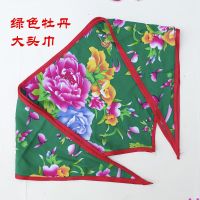 儿童东北大花套装婴儿衣服棉绸宝宝吊带民族服装男童女童夏季薄款 浅绿色 绿 牡丹头巾 73 半岁左右