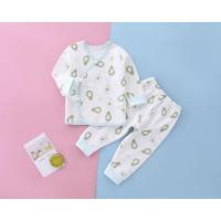 新生儿棉衣服 宝宝无骨套装3-6-12个月四季系带春秋冬婴儿内衣 牛油果果-1 52cm