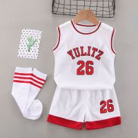 男宝宝短袖衬衫领带 格子裤夏装两件套 时尚休闲韩潮可爱小童套装 白色球衣套装+袜子 110 建议身高96-105