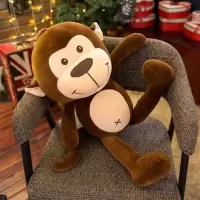 软体可爱猴子毛绒玩具娃娃儿童日礼物玩偶大号睡觉抱枕大嘴猴公仔 萌猴 50厘米[香包]