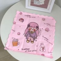 夏季降温冰垫坐垫卡通可爱学生宿舍午睡椅垫夏天免注水透气冰凉枕 卡通冰垫(粉色小女孩)