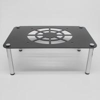 金属路由器散热通用静音USB降温风扇光猫收纳盒 电视机顶盒散热架 黑色金属[单层架子]