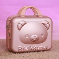 本钱14寸密码锁手提箱可爱卡通化妆箱16寸小型行李箱女新款旅行箱 玫瑰金A-33 14寸【卡通熊】