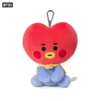 韩国BT21防弹少年团BTS迷你毛绒公仔挂件可爱钥匙扣背包书包挂饰 外星人TATA 钥匙扣(约4cm)