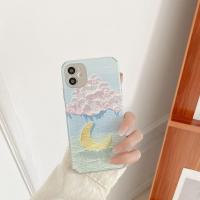 云朵月亮vivoy52s手机壳y30/x27/y93/y85手链s7/y73s/s9软y5s女x9 防摔软壳[油画云朵月