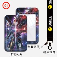 卡套饭卡校园卡校牌公交卡挂脖带挂绳漫威钢铁侠周边 CC[01号图] 单卡套