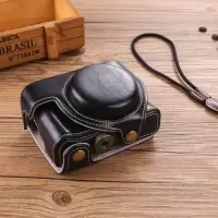索尼ZV1相机包ZV-1专用皮套vlog 神器保护壳可爱 SONY卡通 摄影包 黑色+手绳 全包 索尼ZV1