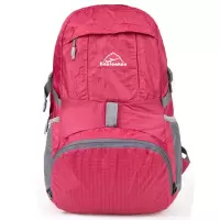 多功能折叠旅行背包,户外旅行登山背包,轻便可折叠双肩背包书包 玫红色