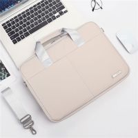 轻便电脑包13.3寸14寸15.6寸手提包简约笔记本包适用于联想华为苹 卡其-薄款-毛绒内里 13英寸