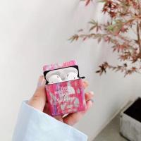 潮牌雪山火山磨砂软壳苹果AirPods Pro1/2/3代无线蓝牙耳机保护套 方形[背面粉色迷幻] AirPods Pr