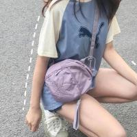 三叶草AD香芋紫单肩斜挎双肩包休闲小背包女妈咪包mini轻便小书包 高版本紫色小号