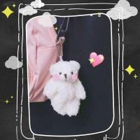 帆布斜挎包女韩版大容量单肩包学生通用款双肩背包百搭手提包布袋 腮红小熊一个%]Gm*+ 收藏店铺 小礼品一份 小惊喜