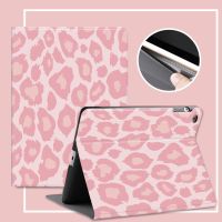 ipad8保护套2020款10.2带笔槽air4苹果10.9第六代pro11平板9.7寸 书本式单套+豹纹粉色底 min