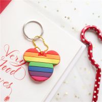 硅胶钥匙套创意可爱卡通门禁卡套电梯卡钥匙保护套女钥匙扣挂件 小号彩色米奇